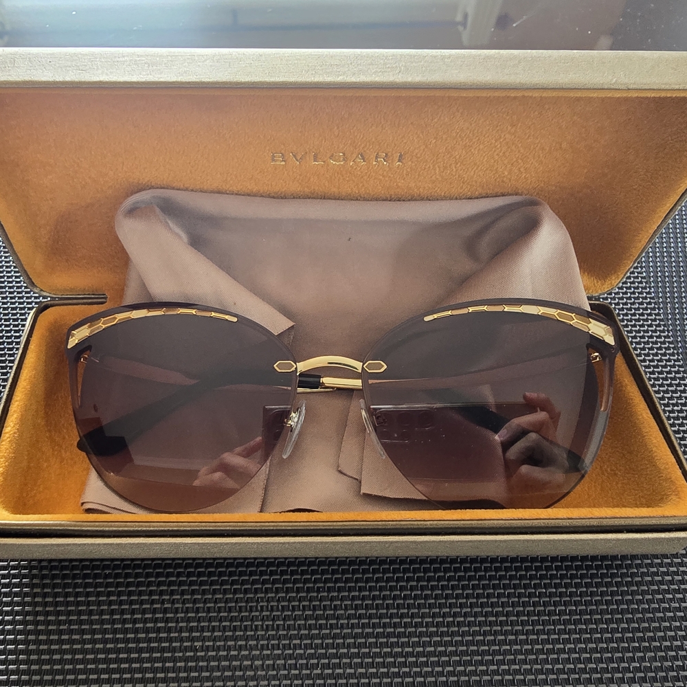 Bulgari Sunglasses with Gold Accents